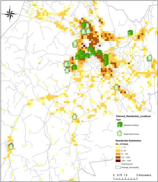 Analysis for Borlänge: The situation of today and plans for new housing areas Beräknad befolkningsökning med ca 5000 invånare de närmaste 10-15 åren Nuvarande planer uppvisar ett lokaliseringsmönster