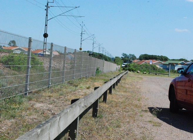 Punktbelysning vid utsatta platser längs med järnvägen.