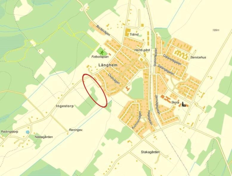 Detaljplaneområdet är cirka 2,5 ha stort och omfattar del av fastigheten Ingestorp 3:147.