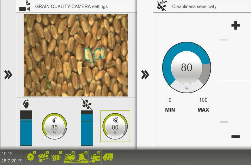 Perfekt överblick. GRAIN QUALITY CAMERA. GRAIN QUALITY CAMERA Den avgörande faktorn. GRAIN QUALITY CAMERA är den viktigaste sensorn för automatisk inställning av tröskverk och rensverk.