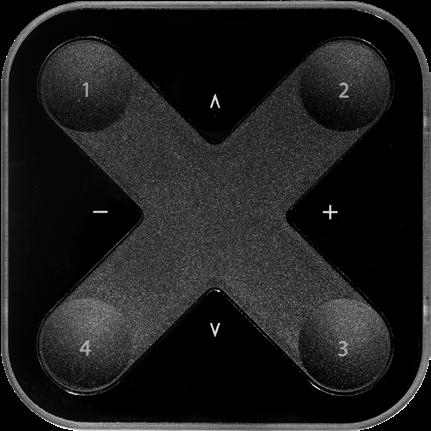 Xpress svart Xpress vit Xpress är en estetiskt tilltalande fjärrkontroll med många funktioner.