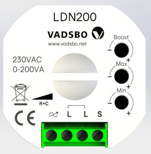 E-nummer 13 603 40 V-402002IBK 0-100VA/Utgång 21 Max ström 0,44A/Utgång 50Hz Ø57x21mm 54g En eller flera parallellkopplade tryckknappar per kanal.