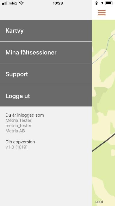 3. Kom igång med användandet 3.1 Teknisk information Fältreg finns tillgänglig för ios och Android, och byggs för de två senaste versionerna av operativsystemet. Vid release av Fältreg 1.