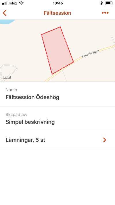 3.4 Hämta fältsession Gå till huvudmenyn och välj Mina fältsessioner. Tryck på nedladdningsikonen för att komma till vyn Hämta fältsessioner där en lista med dina tillgängliga fältsessioner visas.