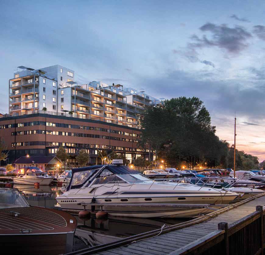 bromma boardwalk Nära till kommunikationer och grönområden. Området präglas av strandpromenaden. Merparten av bostäderna planeras för att ha en rymlig balkong med vidsträckt utsikt.