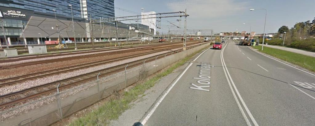 Figur 9 Norra fastigheten är planerat att byggas till höger om gångvägen.