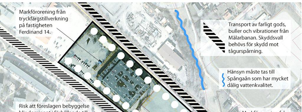 SID 5 (7) Geologi Inom planområdet finns främst den vibrationskänsliga jordarten lera med inslag av morän i områdets nordvästra del.