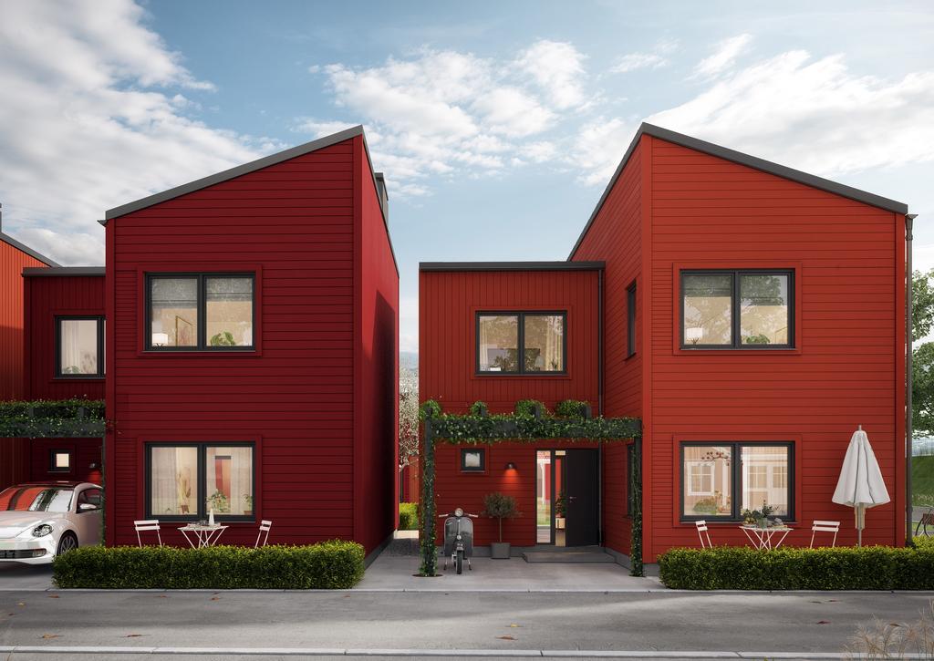 108 KVADRAT Modernt hus i två plan med mycket plats. Bostaden är välplanerad och på övervåningen kan du själv bestämma utformningen.