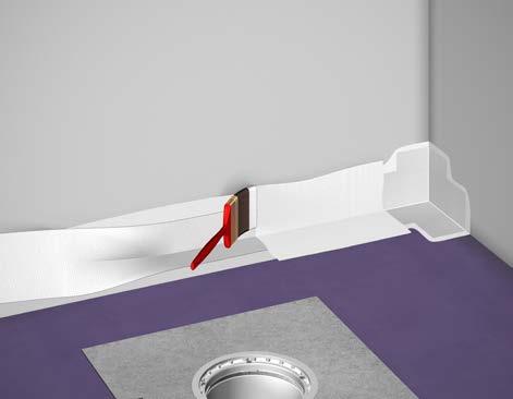 MEMBRANSYSTEM MONTERING PÅ GOLV Hela Norgips Fiberhörn kan appliceras i membranet,