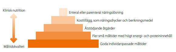 Bedömning, uppföljning och utvärdering Verksamheten ska ha rutiner för att bedöma, följa upp och utvärdera mat, måltider och nutrition i den form och omfattning som krävs.