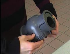 EU-slangadaptern (DN50 mm) med två hål.