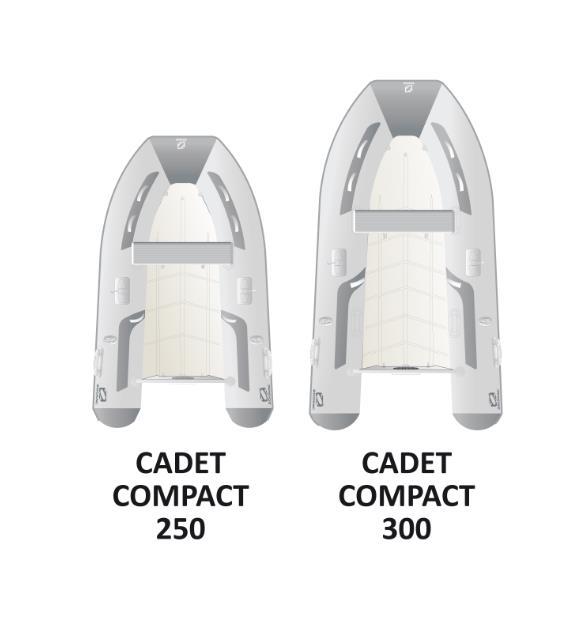 Cadet compact jollar Compact: 2 modeller 250 & 300 F llbar akterspegen