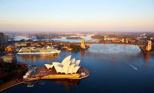 Dag 12 7 feb Sydney Vi checkar ut från hotellet mitt på dagen och tar oss gemensamt till vårt kryssningsfartyg Celebrity Solstice.