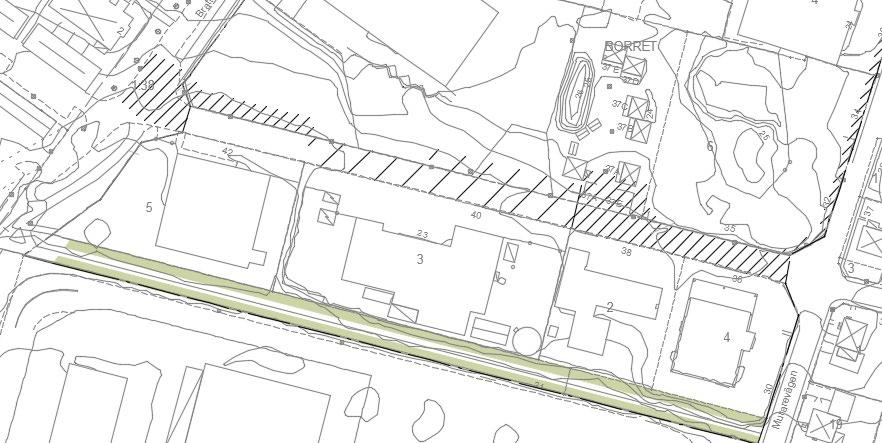 En konsekvens av planförslaget är att passage längs Falkenerarevägen inte blir möjlig. Ny gång- och cykelväg föreslås anläggas på befintligt område som utgör en stig idag.