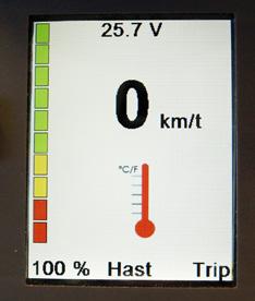 Lutningslarm fram/bak Om inställda värden överskrids lyser symbolen och ljudsignalen tutar, om denna parameter 