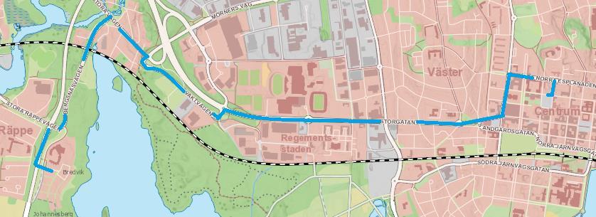 Brevik Centrum Från Adelas Väg 16 till Storgatan 20.