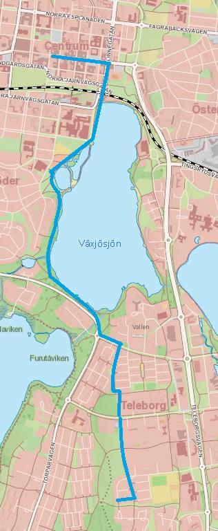 Färdväg CYKEL 4,4 km.