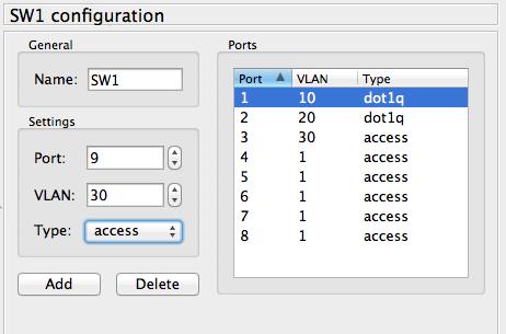 Figur 3.1: Konfiguration av L2-standardswitch. Detta gjorde att routern agerar som en host-maskin med default-gateway satt.