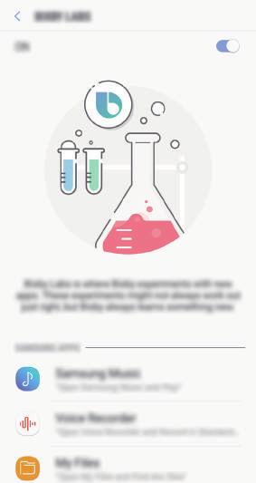 Appar och funktioner Bixby Labs Bixby experimenterar på Bixby Labs för att utöka Bixby till fler appar.