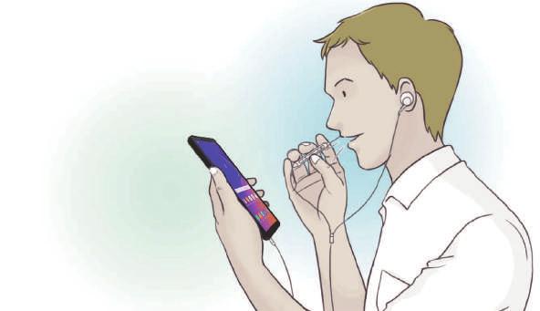 Appar och funktioner Använda hörlurar eller ett Bluetooth-headset Anslut hörlurar eller ett Bluetooth-headset till enheten när din röst inte hörs tydligt via den inbyggda mikrofonen i bullriga