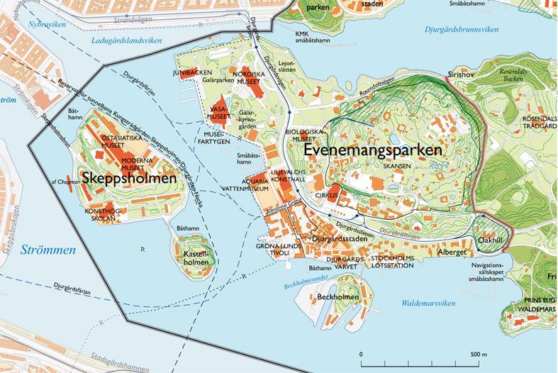 3 (16) S-Dp 1999-05636-54 TIDIGARE STÄLLNINGSTAGANDEN Kungliga Nationalstadsparken Området Ulriksdal-Haga-Brunnsviken-Djurgården utgör den Kungliga Nationalstadsparken som inrättades 1995.