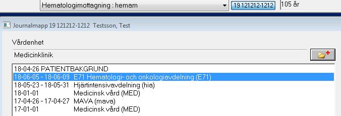 2018-06-15 9389 3 (11) Vårdtillfälleshantering Melior I Melior visas initialt de vårdkontakter samt samtliga Fria aktiviteter som tillhör det verksamhetsområde användaren loggar in mot (hemavdelning).