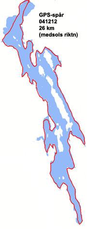 Turrapport 041212: Strandnära runt Rinnen@Vänerskridsko Is Stabil hård stöpis (>10 cm), mestadels jämn lite bulig ibland. Öppet i några sund vilket krävde landpassage.