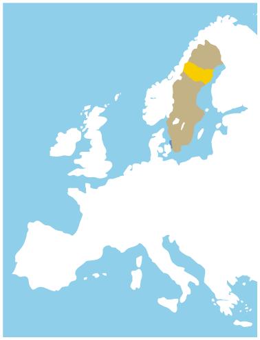 Landareal: 55 190 km 2 1/8 av Sverige
