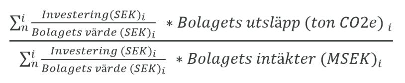för våra fonder Hur beräknas koldioxidavtrycket?
