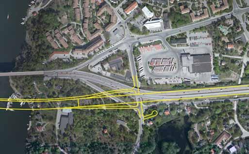 Hel Skuru + Halv Björknäs väst Alternativet innebär att en fullständig trafikplats byggs i Skuru med av- och påfartsramper både i riktning mot Stockholm och Värmdö.