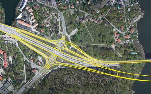 Det ger en god tillgänglighet för på- och avfartstrafik förutom för trafik till/från Björknäs till/ från Värmdö som måste utnyttja trafikplats Skuru och lokalbron eller istället ta sig via