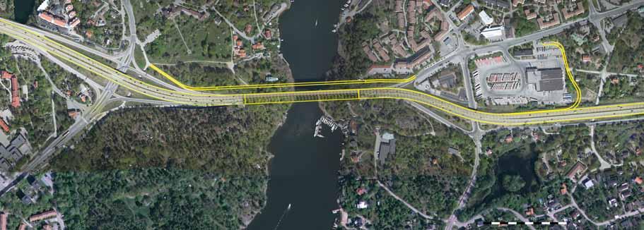 Skurusundsvägen Figur 4.3 Plan, Förbättringsalternativ. 40,00 Stockholm Bef. bro över Bastusjön Bef.