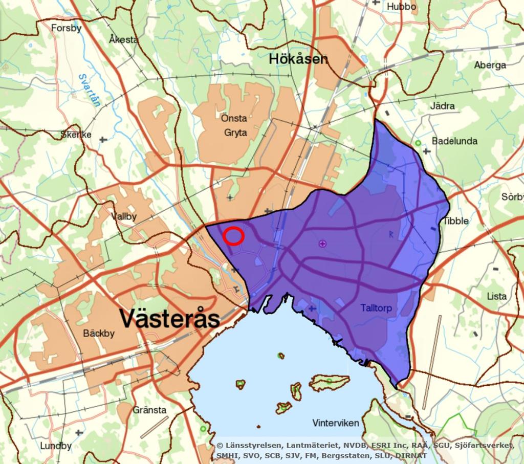 3.3 MILJÖKVALITETSNORMER OCH RECIPIENT Planområdet är beläget inom ett delavrinningsområde tillhörande Mälaren-Västeråshamnområde (Figur 10).