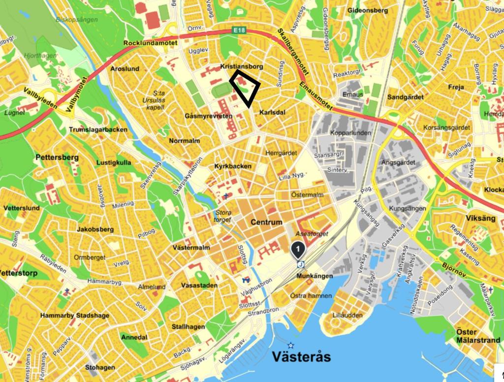 2 BAKGRUND OCH SYFTE Västerås stad planerar att utveckla Kristiansborgsbadet, anlägga två nya parkeringar vid befintligt badhus samt att bygga två flerfamiljshus inom den befintliga parken intill