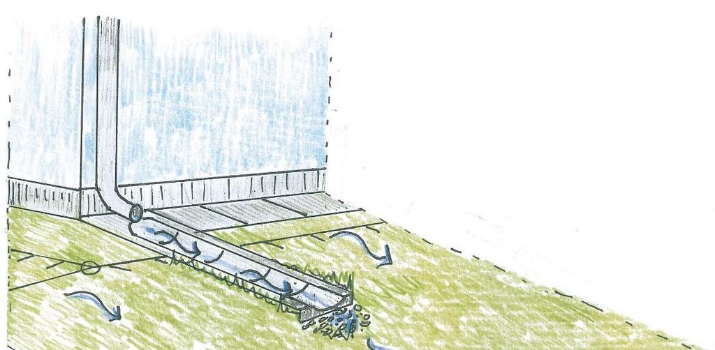 Figur 10. Illustration utkastare till närliggande vegetationsyta via ränna.
