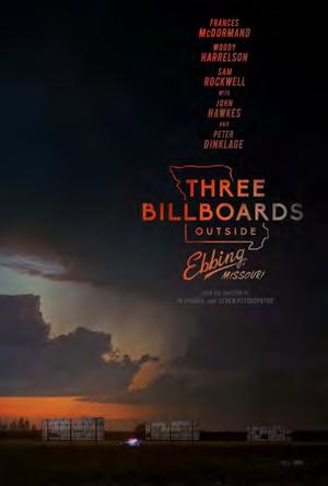 Three billboards outside Ebbing Missouri Den förtvivlade Mildred Hayes är frustrerad över den lokala polisens brist på framsteg i att hitta hennes dotters mördare.