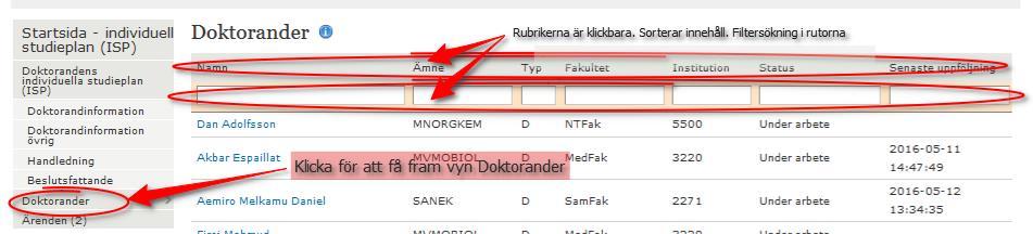 I vy visas en lista på alla dina ärenden. Du kan se vilken typ av ärende det avser och vilken ISP det handlar om. TIPS!