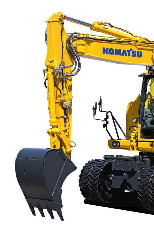 En översikt Komatsu PW160-10 grävmaskin på hjul är konstruerad och tillverkad för att klara de mest krävande arbetsmiljöerna i Europa.