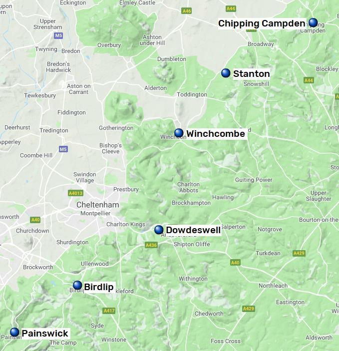 Norra Cotswold way, Chipping Campden Painswick, 6 nätter 5(5) Cotswold Way Cotswold Way är en 164 km lång vandringsled mellan Chipping Campden i norr och Bath i söder.