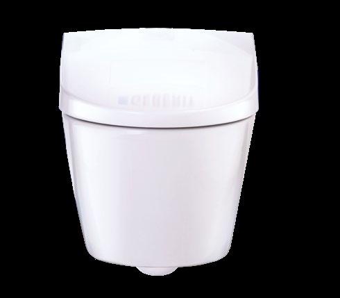 WC-installationselement med inbyggd cistern en säker lösning.