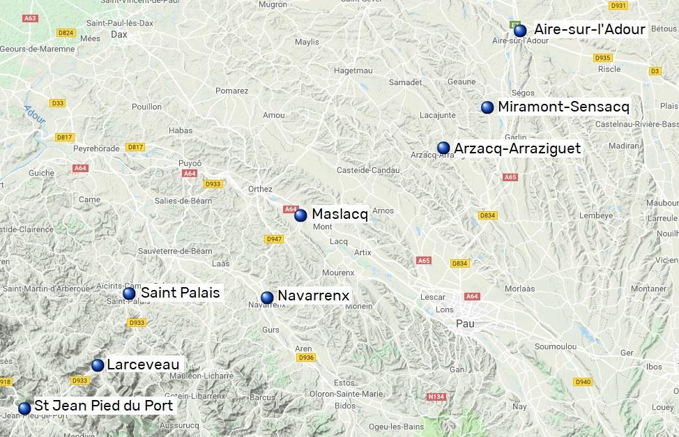 Via Podiensis, Aire sur l Adour St-Jean-Pied-de-Port, 8 nätter 7(7) Via Podiensis Via Podiensis är den mest populära av de franska leder som så småningom leder till Santiago de Compostela.