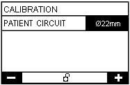 Patient circuit (Patientslang): du kan välja en patientkrets på Ø15mm (diameter 15 mm), Ø15mm+HH (diameter 15mm med behållare), Ø22mm (diameter 22mm), Ø22mm+HH (diameter 22mm med behållare) och
