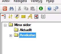 12. Avvikelser Registrera avvikelse Gå in på fliken Mina sidor och välj Avvikelse 1. Fyll i personnummer på den brukare det gäller och klicka på kikaren till höger om personnumret. 2.