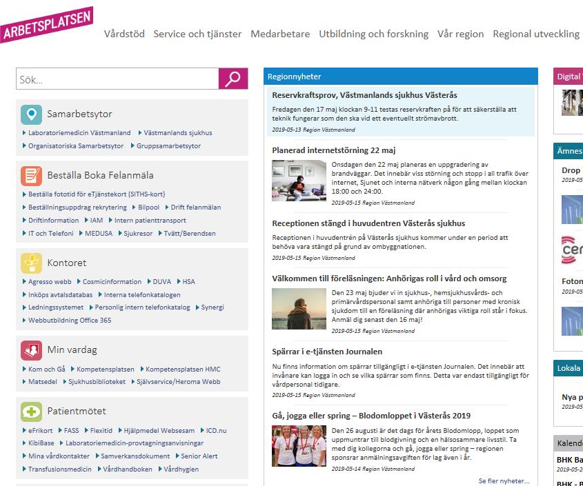 Laboratoriemedicins provtagningsanvisningar via ARBETSPLATSEN