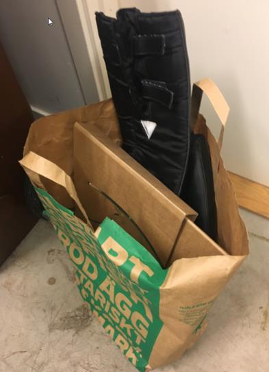 sorterat och kvarlämnat material.