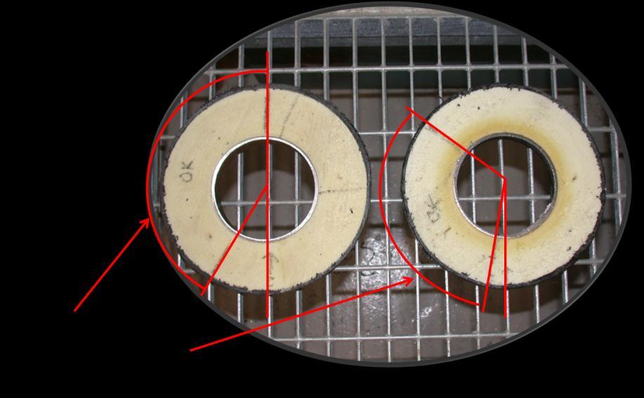 31 7 Resultat av mekaniska experiment Vi de mekaniska experimenten upptäcktes att vidhäftningen mellan polyuretanet och medieröret inte var lika bra runt om.