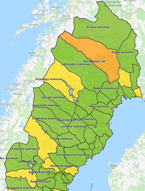 Slutsatsen man bör dra av bredbandskartan är att investeringsgraden ser olika och att det finns en tydlig och inte oväntat koppling till hur tätbefolkade kommunerna är, men att det även finns en