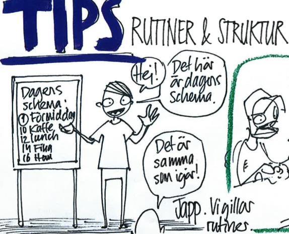 - Socialt samspel och tydlighet Bestäm vem som är med vem Vid par eller gruppaktiviteter Whiteboard eller blädderblock vid genomgång Det hjälper dem som har svårare med att visualisera Visa på olika