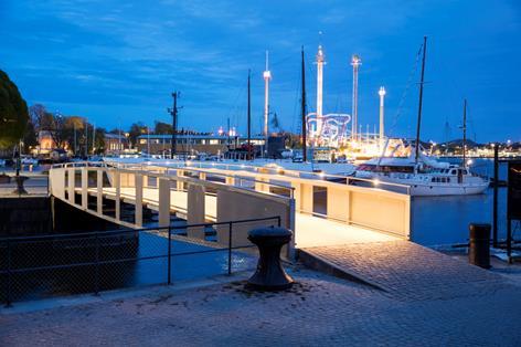 efterfrågat promenadstråk längs Djurgårdskajen utanför