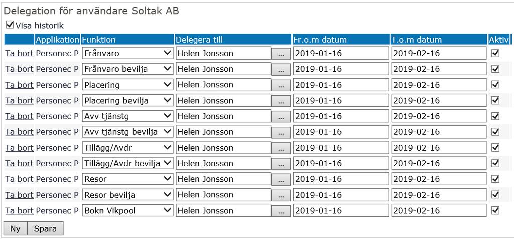 ligga kvar efter att du är tillbaka från din frånvaro. Ändra bara datumen när de ska användas igen.